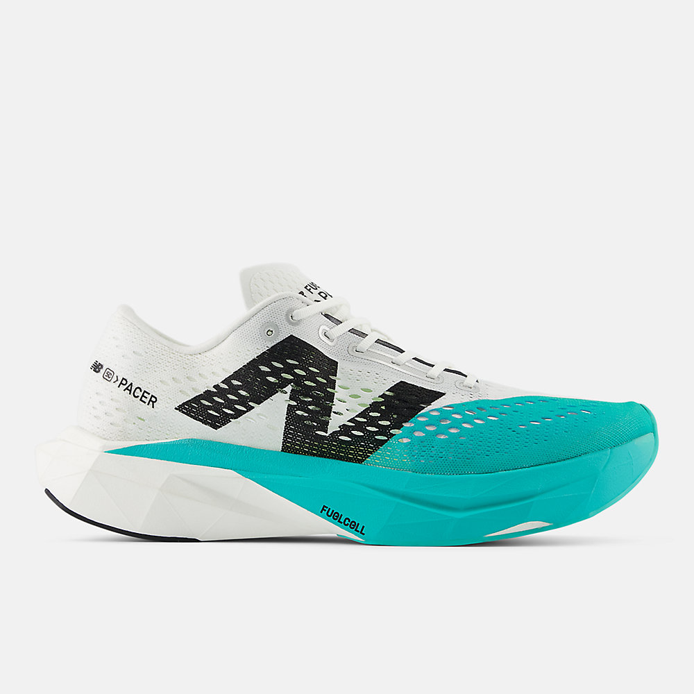 New Balance FuelCell SuperComp Pacer v2 Shoes Cyber Jade with White and Black